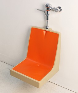 Benjamin Nordsmark -  <strong>NYC Subway Urinal (side)</strong> (2017<strong style = 'color:#635a27'></strong>)<bR /> mixed media,
34 x 18 x 22 inches
