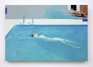 Jim Salvati -  <strong>Floating Nude</strong> (2016<strong style = 'color:#635a27'></strong>)<bR /> oil on canvas,
35 x 55 inches,
$15,000