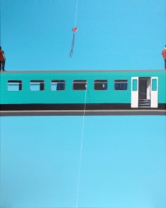 Radoslaw Liwen -  <strong>TTC6</strong> (2016<strong style = 'color:#635a27'></strong>)<bR /> acrylic on linen,
20 x 16 inches,
$1,500