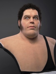 Trent Taft -  <strong>Andre the Giant</strong> (2017<strong style = 'color:#635a27'></strong>)<bR /> silicone, rigid foam, human hair,
32 x 27 x 22 inches