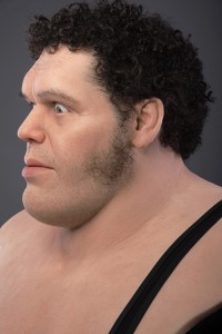 Trent Taft -  <strong>Andre the Giant (side)</strong> (2017<strong style = 'color:#635a27'></strong>)<bR /> silicone, rigid foam, human hair,
32 x 27 x 22 inches