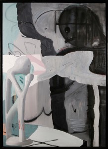 Brett Amory -  <strong>I Am Therefore I Think</strong> (2017<strong style = 'color:#635a27'></strong>)<bR /> oil on canvas,
42 x 60 inches,
$10,000
