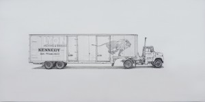 Kevin Cyr -  <strong>Lyon</strong> (2017<strong style = 'color:#635a27'></strong>)<bR /> graphite on paper,
12 x 24 inches,
(framed: 13 x 25 inches),
$1,800