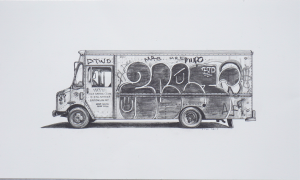 Kevin Cyr -  <strong>RH Baking II</strong> (2017<strong style = 'color:#635a27'></strong>)<bR /> graphite on paper,
12 x 18 inches,
(framed: 13.25 x 19.25 inches),
$1,200