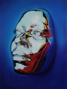 Kip Omolade -  <strong>Diovadiova Chrome Karyn III</strong> (2014<strong style = 'color:#635a27'></strong>)<bR /> oil on canvas
36 x 48 inches