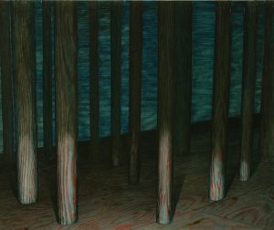 John Jacobsmeyer -  <strong>Early Spring (detail)</strong> (2016<strong style = 'color:#635a27'></strong>)<bR /> oil on aluminum,
28 x 28 inches
$6,000