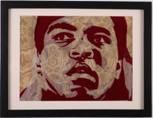 Shepard Fairey -  <strong>Muhammad Ali</strong> (2007<strong style = 'color:#635a27'></strong>)<bR /> Rubylith Small
15 x 17 inches