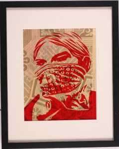 Shepard Fairey -  <strong>Zapatista Woman</strong> (2007<strong style = 'color:#635a27'></strong>)<bR /> rubylith small
12 x 15 inches
