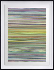 Kai & Sunny -  <strong>Horizon Fall</strong> (2018<strong style = 'color:#635a27'></strong>)<bR /> ballpoint pen on 100% cotton Somerset tub sized 420gsm and framed in black stained oak,
26.5 x 33 inches (framed)
$4,000