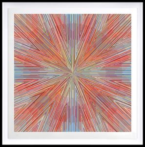 Kai & Sunny -  <strong>Star</strong> (2018<strong style = 'color:#635a27'></strong>)<bR /> ballpoint pen on 100% cotton Somerset tub sized 420gsm and framed in black stained oak,
46.5 x 46.5 inches (framed)
$6,250