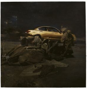Phil  Hale -  <strong>Life Wants to Live</strong> (2014<strong style = 'color:#635a27'></strong>)<bR /> (1), 
 oil on linen, 
 54 x 54 inches 
(137.16 x 137.16 cm)