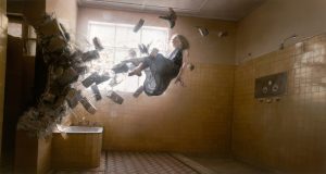 Jeremy  Geddes -  <strong>Acedia</strong> (2012<strong style = 'color:#635a27'></strong>)<bR /> oil on panel, 
 24 x 45 inches (60.96 x 114.3 cm) 
29.75 x 51 x 2.25 inches, framed