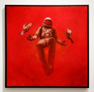 Jeremy  Geddes -  <strong>Hypostasis</strong> (2014<strong style = 'color:#635a27'></strong>)<bR /> oil on board, 
 36 x 36 inches 
(88.9 x 88.9 cm), 
 37 1/2 x 37 1/2 inches, framed