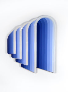 Jenna Krypell -  <strong>Arches</strong> (2020<strong style = 'color:#635a27'></strong>)<bR /> 39" x 46"
MDF, resin and acrylic paint
