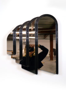 Jenna Krypell -  <strong>Arches</strong> (2020<strong style = 'color:#635a27'></strong>)<bR /> 23" x 19"
MDF, resin, acrylic paint and high polish stainless steel