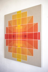 Daniel Mullen -  <strong>Harmonization</strong> (2021<strong style = 'color:#635a27'></strong>)<bR /> Acrylic on Linen
43.25 x 43.25 inches