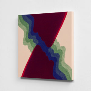 Marina Kappos -  <strong>Frequency Study (Peak)</strong> (2021<strong style = 'color:#635a27'></strong>)<bR /> Acrylic on Wood Panel
12x12 inches