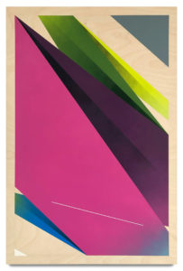 Remi Rough -  <strong>Straight Talkin'</strong> (2021<strong style = 'color:#635a27'></strong>)<bR /> Acrylic and spray paint on ply and steel panel
11.8" x 23.6"