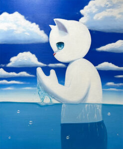 Yokoteen -  <strong>Beyond The Sky,</strong> (2023<strong style = 'color:#635a27'></strong>)<bR /> Oil on canvas,
29 x 24 inches